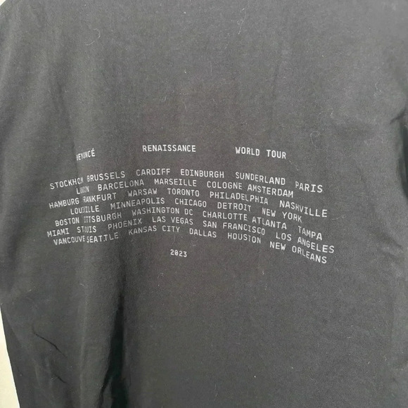 NEW limited edition Beyoncé renaissance  tour tee L glitter western - Picture 4 of 5